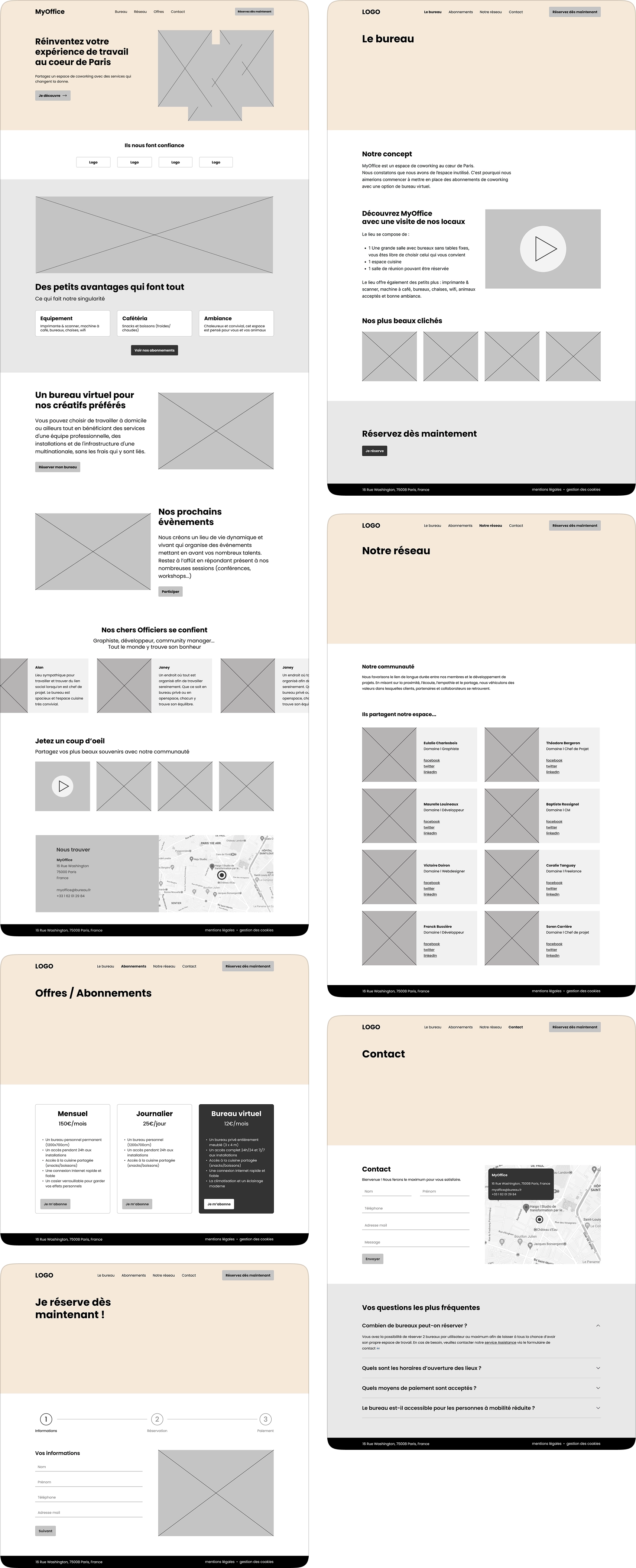 Wireframe client et repensé